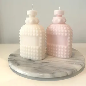 D74 DIY 3D домашний декор Ароматизированная соевая восковая свеча силиконовая форма винтажная бутылка для духов Форма для свечи для уникального подарка