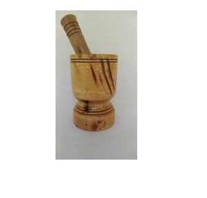 Wooden <b>Mortar</b> and Pestle Grinding Bowl Set Available at Kitchenware and Restaurants Dry Fruit Paste <b>Mortar</b> and Pestle Use - Product Image 5
