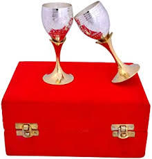 Artisanal Brass <b>Wine</b> <b>Goblet</b> Engraved Handmade Chalice Vintage Metal Drinking Antique Style Decorative Barware Wedding Tableware - Product Image 2