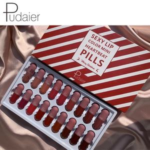 عينة مجانية لمجموعة أحمر شفاه سائل ميني كبسولة مطفي، 18 لونًا مقاومًا للماء بألوان النود، مجموعة شفاه بعلامة تجارية خاصة - Product Image 2