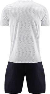 สีขาวและสีดำชุดฟุตบอลที่มีคุณภาพสูงโพลีเอสเตอร์สำหรับผู้ชายและผู้หญิงที่กำหนดเองของคุณเองทีมฟุตบอลเครื่องแบบและเสื้อ - Product Image 2