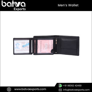 Superior Quality Men's Bifold Vintage Big Capacity Genuine Leather Short RFID Blocking <b>Card</b> Slot Stylish Logo Cloth Cash - Product Image 4