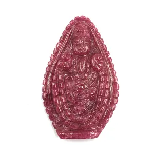 Premio di Qualità Intagliato Pietra Preziosa Signore Vanketeshwar Idol Intagliato 42.75 carati Disponibile In Forma di Bordo Personalizzato