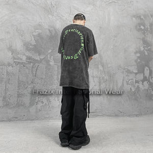 Camiseta unisex con lavado ácido para hombre, diseño personalizado con logotipo para deportes de verano y ropa de gimnasio, ropa deportiva para hombre - Product Image 6