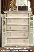 Lit à baldaquin moderne blanc antique avec affiche décorative, ensemble de chambre California King Size en bois de teck durable et pliable, mobilier de chambre de luxe
