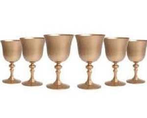 Elegant Handmade Brass <b>Wine</b> <b>Goblet</b> Engraved Chalice Vintage Metal Cup Antique Style Drinking Glass Barware Wedding Decor - Product Image 4