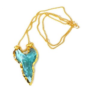 Collier en forme de flèche de lune, bijou en verre de forme de lune, offre spéciale, - Product Image 1