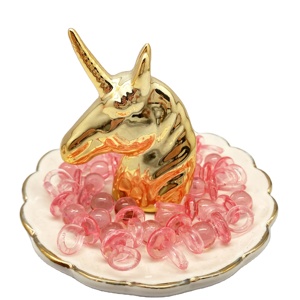 Chupete Decorativo de Resina Rosa Unisex, Juguete de Plástico para Mayores de 14 Años, para Baby Showers de Niñas, Certificado por la CPSIA, 26 mm, Hecho en Taiwán - Product Image 1
