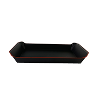 Vente Flash : Barquette Rectangulaire Sengoku-CHU en CPET et PP de Qualité Alimentaire pour Sushi et Salades, Procédé Blister, 385x215x50mm, Noire