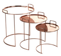 DESIGN UNIQUE ensemble de 3 TABLE basse en marbre/TABLE basse de bureau/TABLE à ongles TABLE de haute qualité