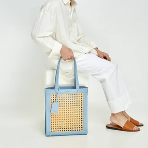 Bolsos de cuero de mimbre para mujer, nueva tendencia - Product Image 1