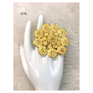 Colección de alianzas de boda africanas formadas en oro tradicional para bodas, compromisos, fiestas, aniversarios, anillos de joyería de moda - Product Image 1