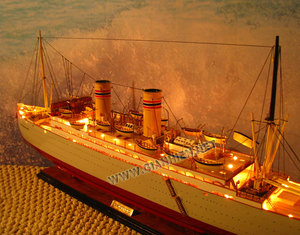 หัตถกรรมไม้คลาสสิกโมเดลเรือ-SS stavangerf jordd ด้วยไม้เนื้ออ่อนเสร็จของเล่นจากเวียดนาม - Product Image 6