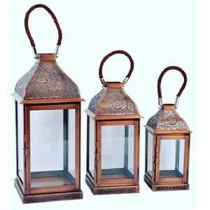 Linterna de vela superior de la mejor calidad para decoración interior del hogar y la boda Decoración de mesa Propósito de regalo hecho de vidrio de metal - Product Image 6