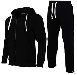 ชุดวอร์มผ้าแบบมีฮู้ดผ้าหนาเฮฟวี่เวทสำหรับผู้ชาย,ชุดวอร์มแบบดึงเชือกสองชิ้นไม่มีรอยยับ - Product Image 2