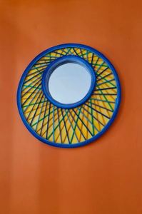 Espejo de ratán tejido para restaurante, Hotel, colgante de pared decorativo, diseño antiguo, espejo montado en la pared interior, decoración elegante para el hogar - Product Image 4