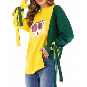 Nouveau dernier design personnalisé sweat-shirt à col rond imprimé surdimensionné pour femmes - Product Image 2