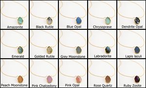 Collier à la mode Ruby Zoisite Slice avec or vermeil pour fiançailles, mariage ou fête - Product Image 5