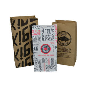Özel baskılı çevre dostu yağlı eczane hastalık kusmuk ambalaj kahverengi SOS Kraft kağıt torba ile kendi logonuzu - Product Image 6