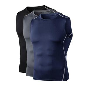 Chaleco de gimnasio personalizado para hombre, novedad de verano, camiseta sin mangas de poliéster y LICRA con dobladillo curvo de Fitness para entrenamiento - Product Image 6