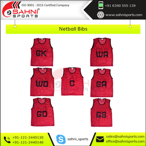 Hợp Đồng Sản Xuất Bán Buôn Front & Back <span class=keywords><strong>In</strong></span> Netball Yếm Thiết Lập Từ Ấn Độ - Product Image 3