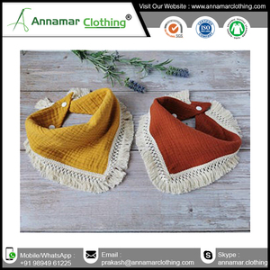 Baberos de algodón puro orgánico personalizados, bandana para bebé, el mejor precio - Product Image 2