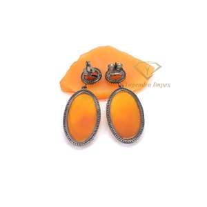 Natural Yellow Chalcedony Gemstone <b>Drop</b> & Dangle <b>Earrings</b> 925 <b>Sterling</b> <b>Silver</b>, Yellow Gemstone <b>Earrings</b> For Women - Product Image 4