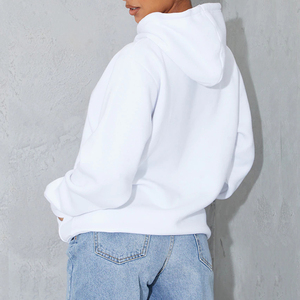 100% coton Logo personnalisé femmes grande taille pull à capuche confortable respirant longue conception anti-rétrécissement hiver Streetwear - Product Image 5