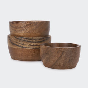 Cuenco de diseño tallado de madera para granja, tazón decorativo de madera y forma redonda para cuenco de fruta para el mejor pulido - Product Image 6