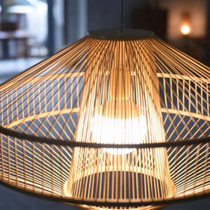 Abat-jour en rotin bambou, 1 pièce, couverture lumineuse en forme de lozengé, produit direct fabriqué, vente en gros - Product Image 2