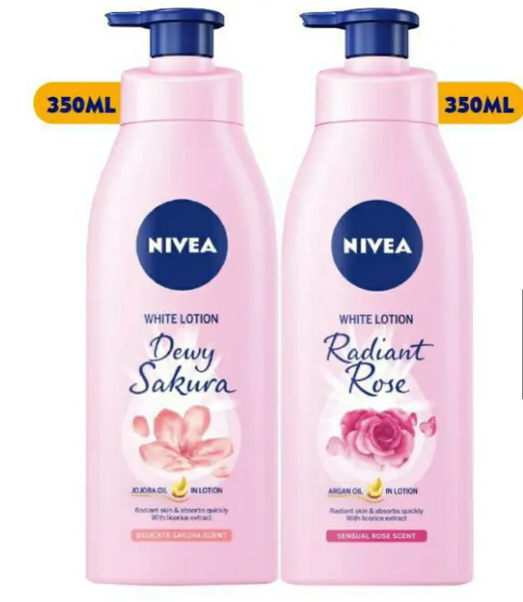 Hot Sale With Best Price White Lotion Radiant Rose Nivea 350ml x 12 Bottles