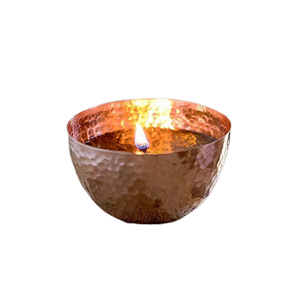 Contenedor de vela de forma redonda de calidad superior en contenedor de vela martillada de cobre para Decoración de mesa de eventos - Product Image 2