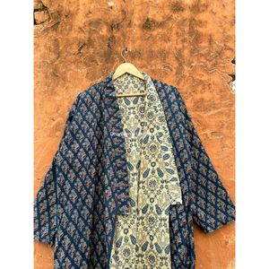 Bata larga Hippie multicolor para mujer, ropa de dormir Reversible con estampado indio, Kimono de estilo Albornoz, venta al por mayor - Product Image 2