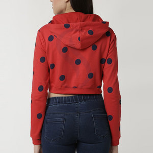 Zipper <b>Crop</b> <b>Top</b> Hoodie Warm Oversized Pullover <b>Crop</b> <b>Top</b> Streetwear Hoodie Without Hood - Product Image 3