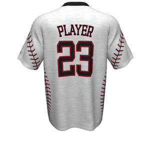 100% polyester sublimation printing and embroidered custom fan promotional embroidery baseball jerseys - Product Image 6