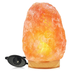Lampe en sel de l'Himalaya biologique, écologique, faite à la main, forme naturelle, 2 kg, pour la décoration de la maison, par Impex Pakistan - Product Image 1