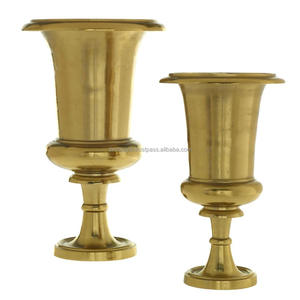 Vase décor mariage urne or lot de 2 - Product Image 1