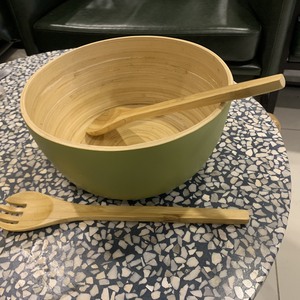Cuchara de bambú y tenedor, juego de cubiertos seguros para comida - Product Image 2