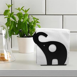 Servilletero de metal con revestimiento dorado en diseño moderno con acero inoxidable Ideal para almacenamiento de utensilios de cocina y pañuelos - Product Image 5