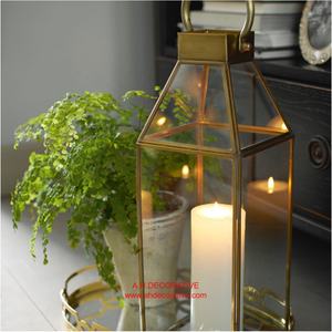 Linterna de Metal con soporte de luz en T negra, con mango de anillo candelabro, mesa de lujo de diseño único y centro de mesa, decoración - Product Image 4