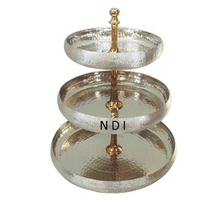 Support à gâteaux rond en marbre moderne et simple avec finition dorée pour la décoration de la table à la maison ou à l'hôtel - Product Image 5
