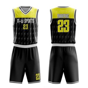 Derniers ensembles de maillots et shorts de basket-ball 2018, haute qualité, couleur personnalisée, uniforme pour hommes, antibactérien, séchage rapide, OEM - Product Image 5