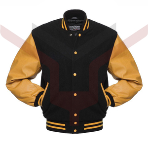 Ying-chaquetas de cuero azul para hombre, chaqueta de alta calidad OEM, diseño de logotipo personalizado, bombear, Letterman, béisbol, Universidad - Product Image 6
