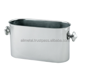 Acero inoxidable de calidad de lujo para champán y cubo de cerveza organizador de almacenamiento de botellas portátil Material de Metal totalmente personalizable - Product Image 5