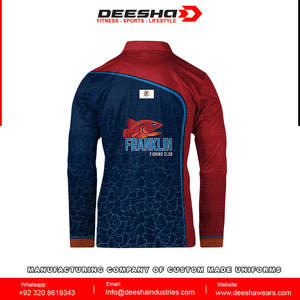 Jersey de pesca por sublimación de poliéster 100% hecho a medida, ropa impermeable transpirable de manga larga con diseño OEM, opciones de talla grande - Product Image 3