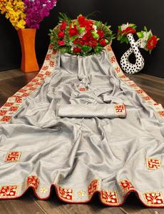 Saree pour vêtement ethnique, vêtements de fête pour mariage, vêtements pour femmes avec chemisier, vente en gros à bas prix, vêtements de travail en Georgette, séquence de broderie lourde - Product Image 6