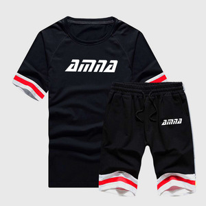 Ensemble pour hommes, survêtement et Jogging, couleur unie, nouveau Style, été - Product Image 4