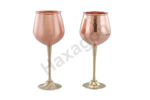 Gobelets en cuivre de conception luxueuse et moderne, finition artisanale, durables, capacité de 100 ml, pour bar et vin - Product Image 2