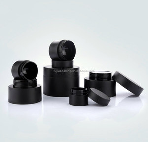 Wholesale 5g 15g 20g 30g 50g 80g Plastic PP fancy plastic face cream containers / matte black cosmetic jars for nail gel sample