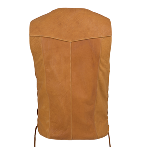 Gilet en cuir personnalisé pour homme / Gilet de motard en cuir véritable pour homme - Product Image 3